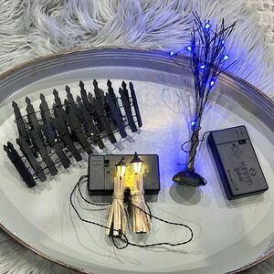 Pumpkin‎ Hollow Halloween Village Fall Landscaping Accessories Bundle